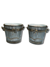 Load image into Gallery viewer, Reticulated Porcelain Planters (Pair)