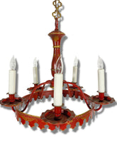 Load image into Gallery viewer, Red Tôle Chandelier