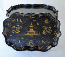 Load image into Gallery viewer, Antique Papier-Maché Chinoiserie Tray Table