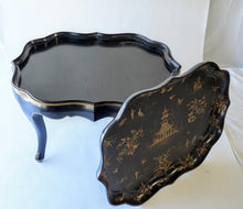 Load image into Gallery viewer, Antique Papier-Maché Chinoiserie Tray Table
