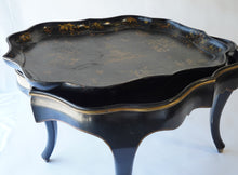 Load image into Gallery viewer, Antique Papier-Maché Chinoiserie Tray Table
