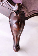 Load image into Gallery viewer, Small Victorian Velvet Chair