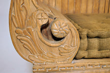 Load image into Gallery viewer, Antique Stripped Pine Settee