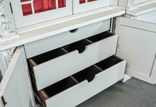 Load image into Gallery viewer, George III Style White-Painted Breakfront Bookcase