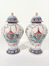 Load image into Gallery viewer, Mottahedeh Chinois Covered Jars (Pair)