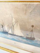 Load image into Gallery viewer, Antique Hand-Colored Ship Prints (Pair)
