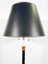 Load image into Gallery viewer, Black Floral Lamp Table