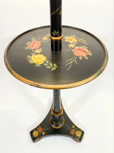 Load image into Gallery viewer, Black Floral Lamp Table
