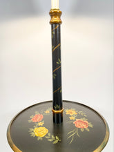 Load image into Gallery viewer, Black Floral Lamp Table