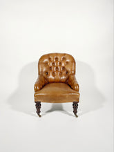 Load image into Gallery viewer, Leather Chesterfield Slipper Chair