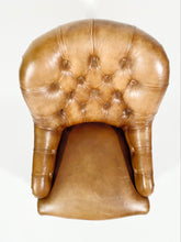 Load image into Gallery viewer, Leather Chesterfield Slipper Chair