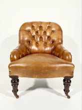 Load image into Gallery viewer, Leather Chesterfield Slipper Chair