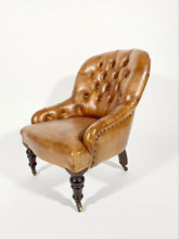 Load image into Gallery viewer, Leather Chesterfield Slipper Chair