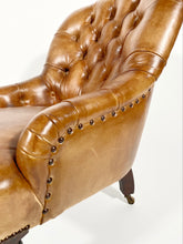 Load image into Gallery viewer, Leather Chesterfield Slipper Chair