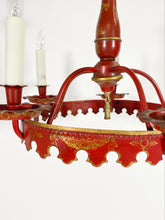 Load image into Gallery viewer, Red Tôle Chandelier