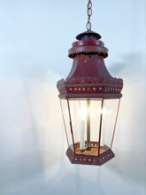 Load image into Gallery viewer, Antique Red Tôle Lantern