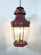Load image into Gallery viewer, Antique Red Tôle Lantern
