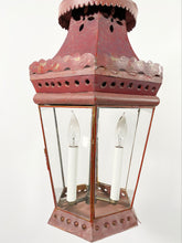 Load image into Gallery viewer, Antique Red Tôle Lantern