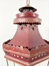 Load image into Gallery viewer, Antique Red Tôle Lantern