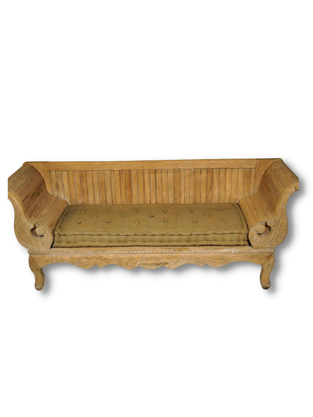 Antique Stripped Pine Settee