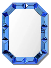 Load image into Gallery viewer, Large Blue-Mirror Framed Mirror
