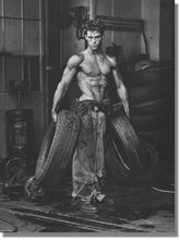 Load image into Gallery viewer, Herb Ritts, &quot;Fred with Tires, Hollywood, 1984&quot; Print
