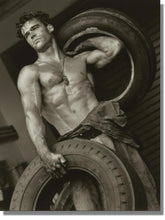 Load image into Gallery viewer, Herb Ritts, &quot;Fred with Tires IV, Hollywood, 1984&quot; Print
