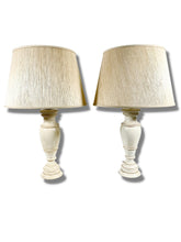 Load image into Gallery viewer, Faux-Ivory Finished Baluster-Form Lamps (Pair)
