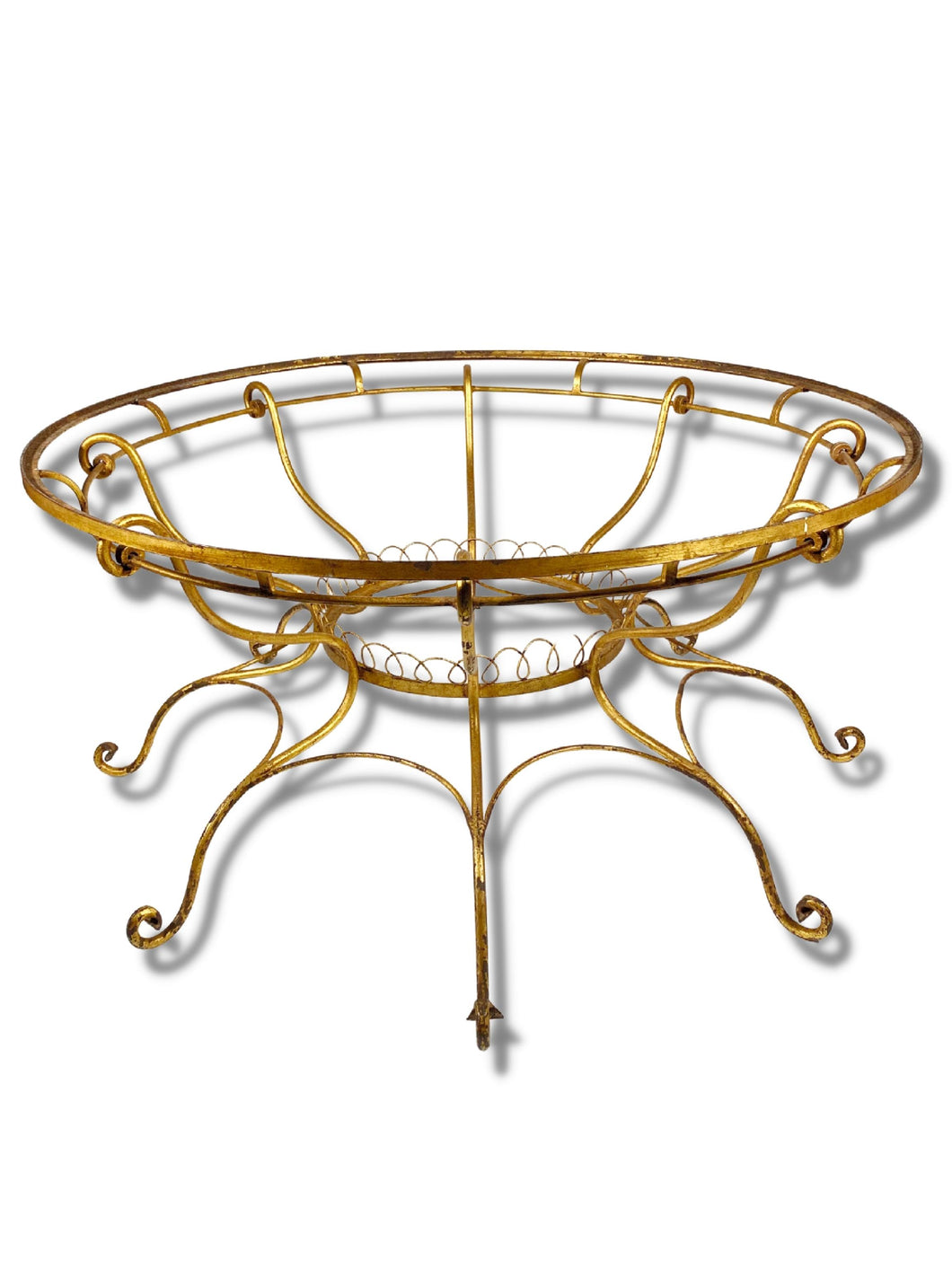 French Moderne Metal Center Table