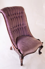 Load image into Gallery viewer, Small Victorian Velvet Chair
