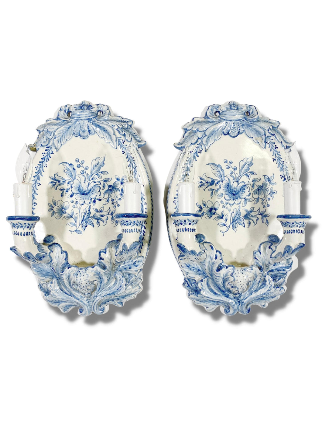 Italian Ceramic Sconces (Pair)