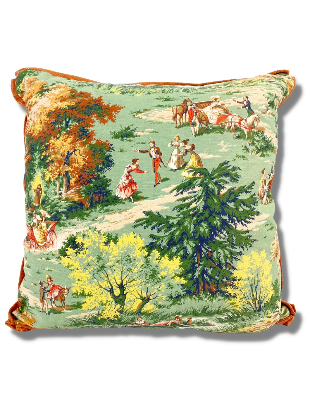 Romantic Pillows in Antique French Toile (Pair)