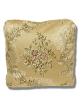 Load image into Gallery viewer, Gold Floral Silk Pillows (Pair)
