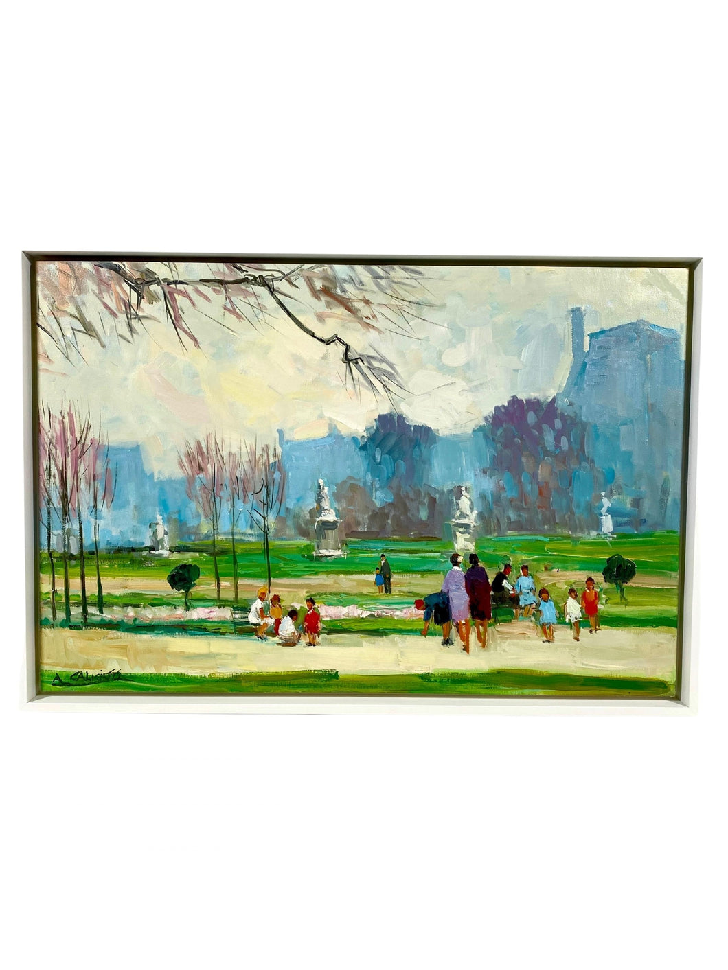 Painting of Tuileries Garden in Paris
