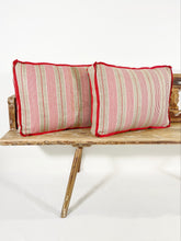 Load image into Gallery viewer, Antique French Ticking Boxed Pillows (Pair)
