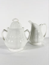 Load image into Gallery viewer, White Porcelain &quot;Wheat&quot; Cream &amp; Sugar (Set)
