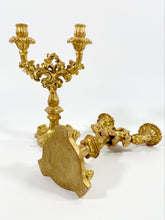 Load image into Gallery viewer, Antique Gilded Baroque Candlesticks (Pair)
