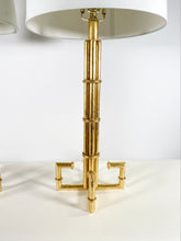 Load image into Gallery viewer, Gilded Bamboo Lamps (Pair)
