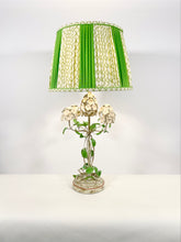 Load image into Gallery viewer, Vintage Metal Floral Lamp with Matching Shade
