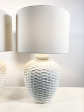 Load image into Gallery viewer, Vintage Basket-Weave Lamps (Pair)
