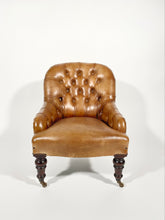 Load image into Gallery viewer, Leather Chesterfield Slipper Chair
