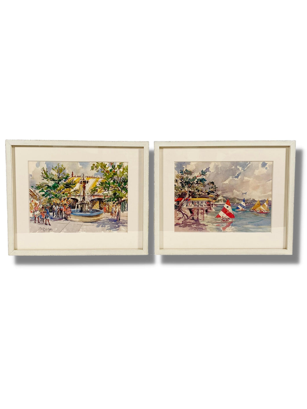 Barbados Watercolors (Pair)