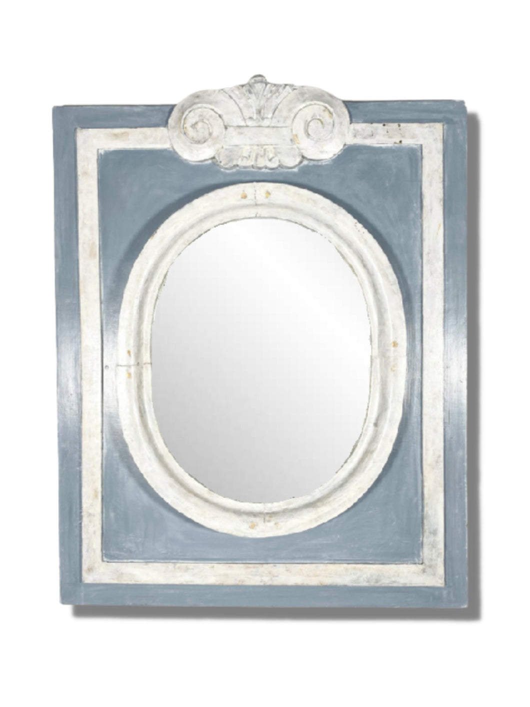 Painted Mirror with Scroll Detail